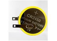 Customized CR2450 3V Lithium Button Battery  600mAh  Water / Gas Meter Ammeter Use